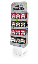 Wiley Wallaby Red and Black Licorice - Display Shipper -- 48 per case.