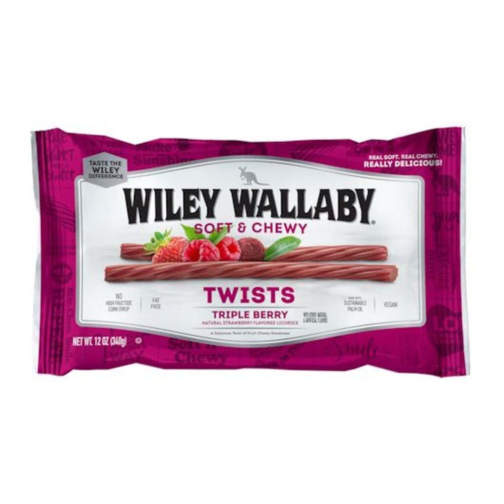 Wiley Wallaby Triple Berry Licorice, 12 Ounce -- 12 per case