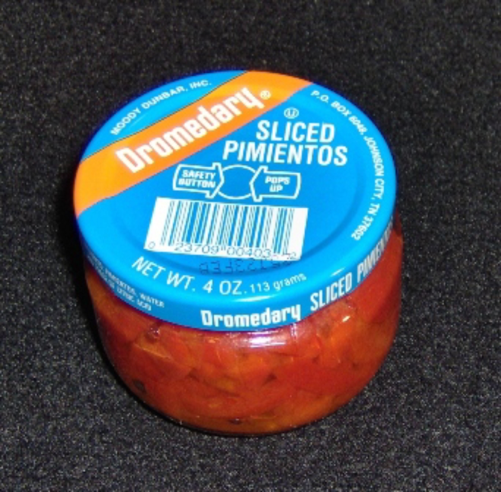Dromedary Sliced Pimientos - 4 oz. glass jar, 24 jars per case