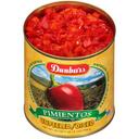 Dunbar Diced Unpeeled Pimientos, 28 Ounce -- 12 per case