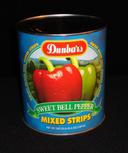 Moody Dunbar Red & Green Pepper Strips - no.10 can, 6 cans per case