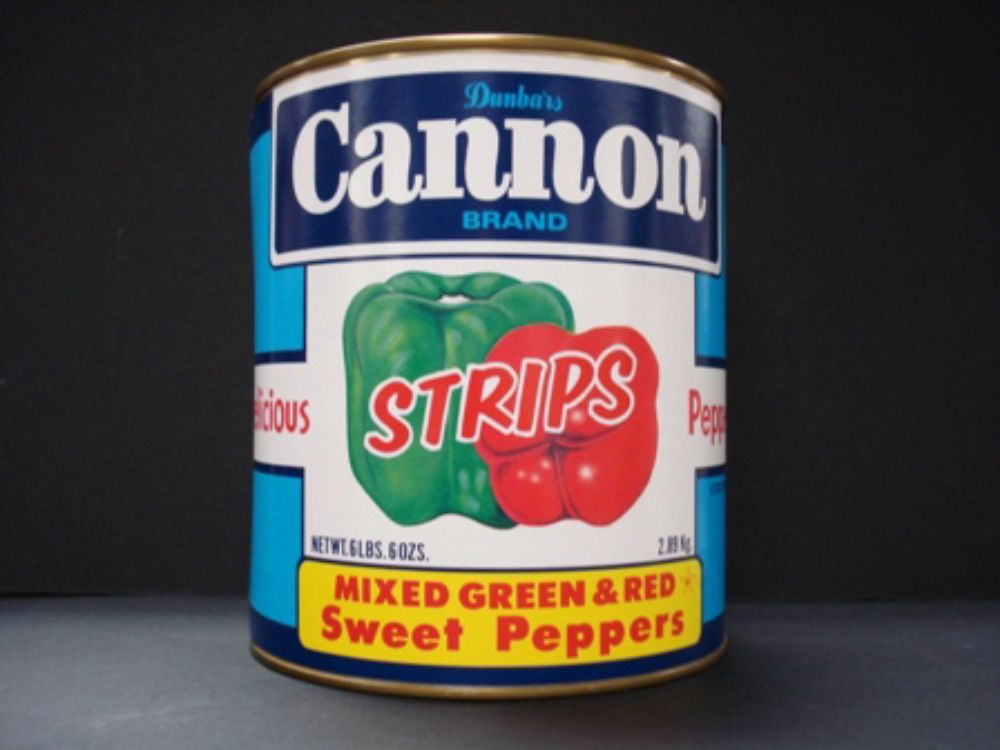 Dunbars Red And Green Pepper Strips, No. 10 Can -- 6 Per Case
