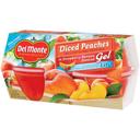 Del Monte Lite Diced Yellow Cling Peaches in Strawberry-Banana Flavored Gel, 18 Ounce Cup -- 6 per case