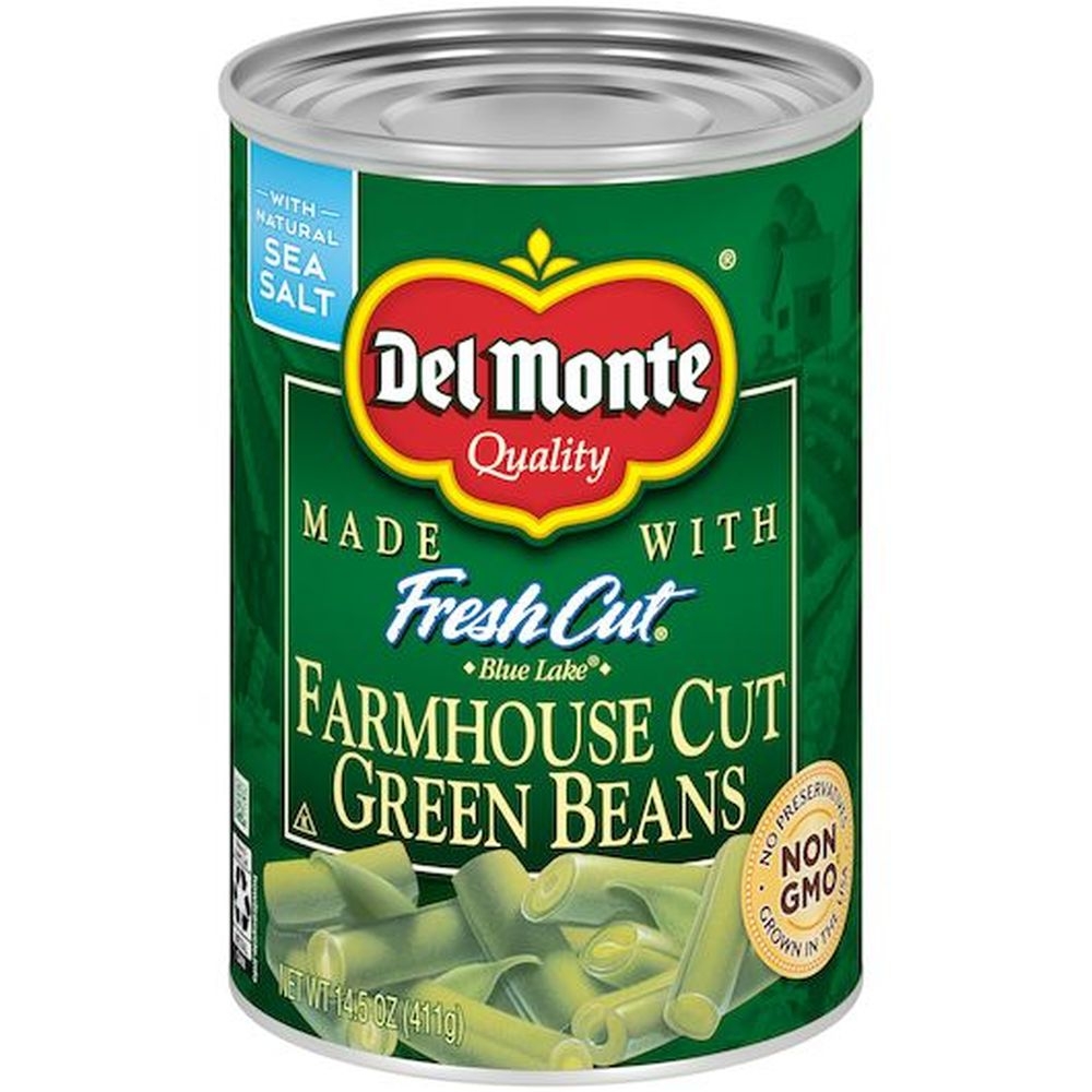 Del Monte Farmhouse Cut Green Bean, 14.5 Ounce Can -- 12 per case