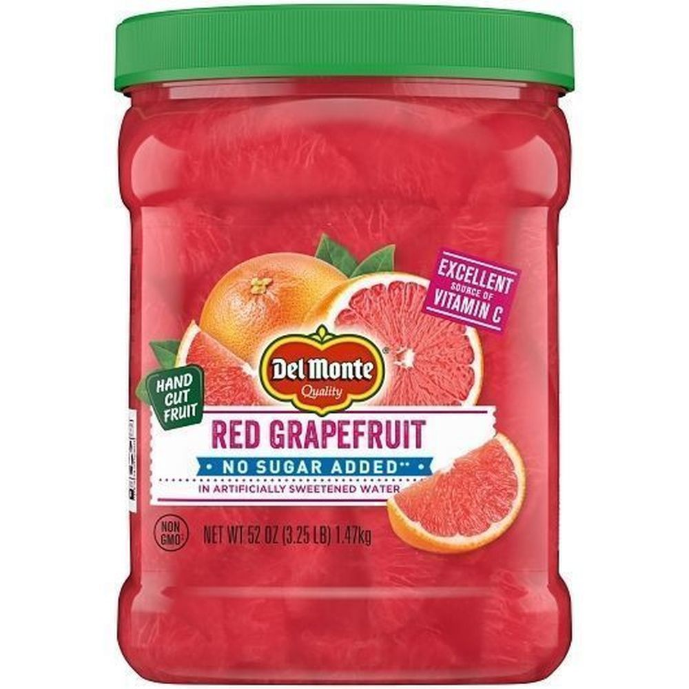 Del Monte No Sugar Added Red Grapefruit, 52 Ounce -- 4 Per Case
