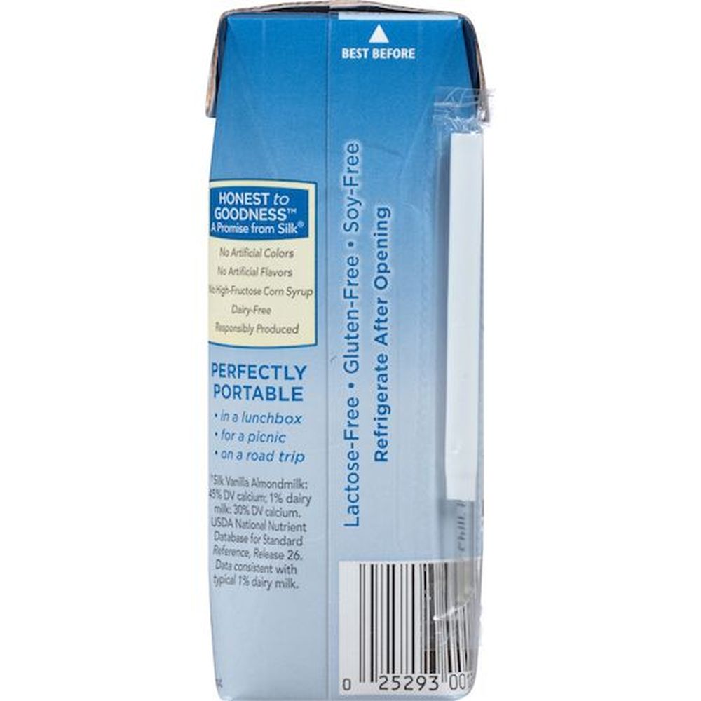 Silk Vanilla Almond Milk, 8 Fluid Ounce -- 18 per case