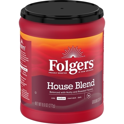 Folgers House Blend Ground Coffee, 9.6 Ounce -- 6 per case