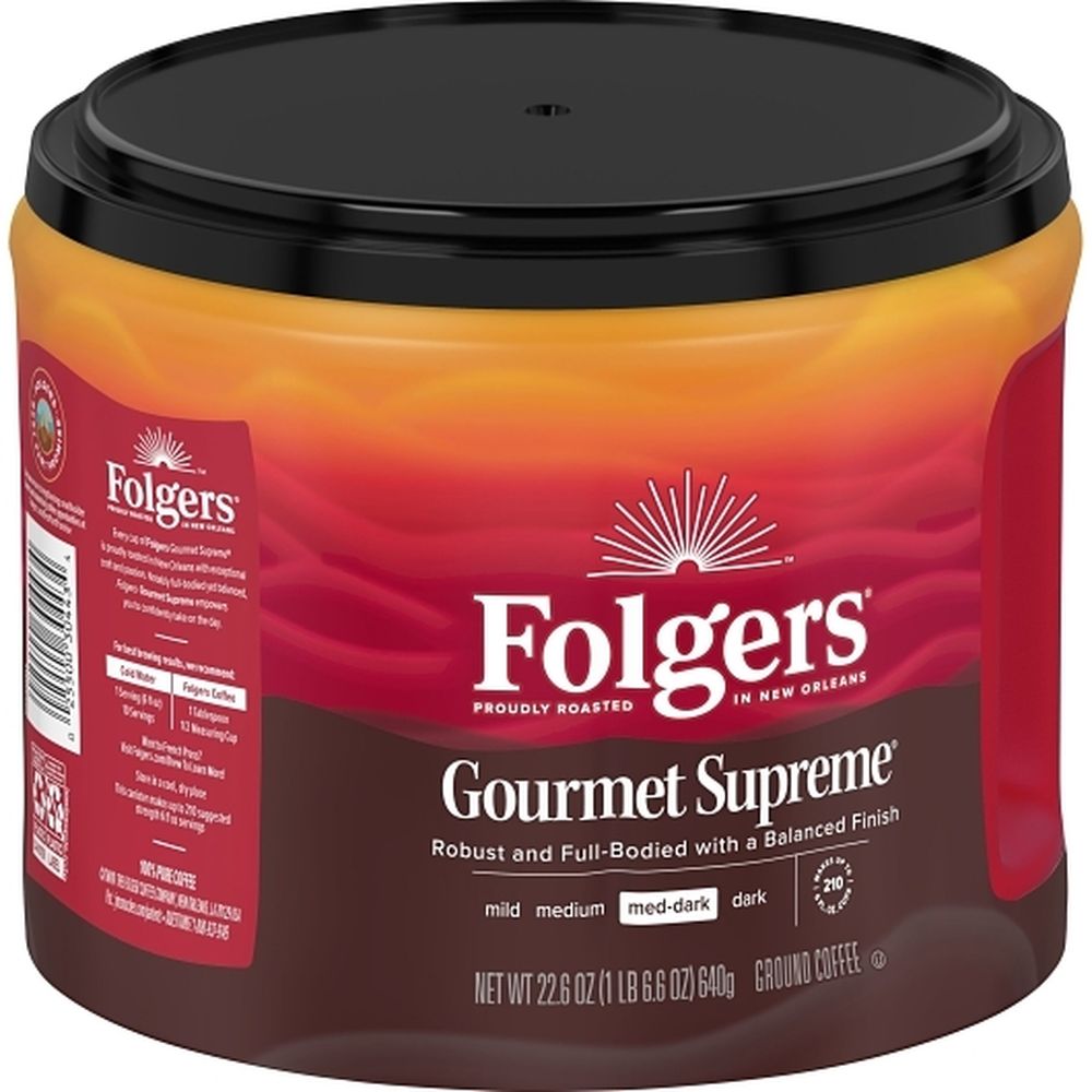 Folgers Gourmet Supreme Ground Coffee, 22.6 Ounce -- 6 per case