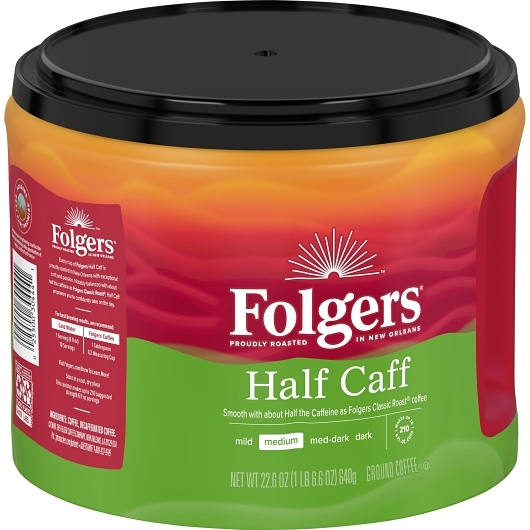 Folgers Half Caff Ground Coffee, 22.6 Ounce -- 6 per case