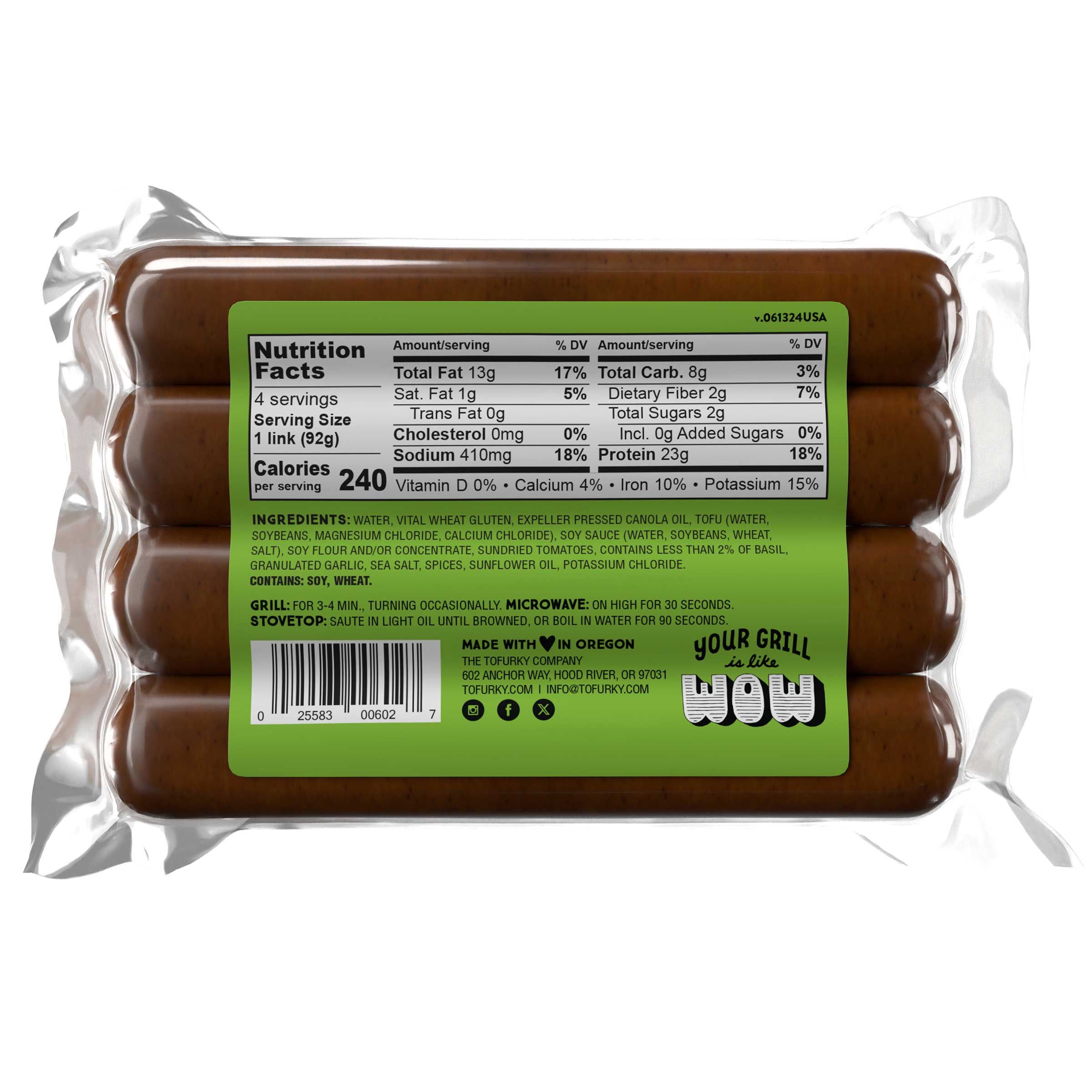Tofurky, Italian Sausage, 14 Ounce -- 5 Per Case