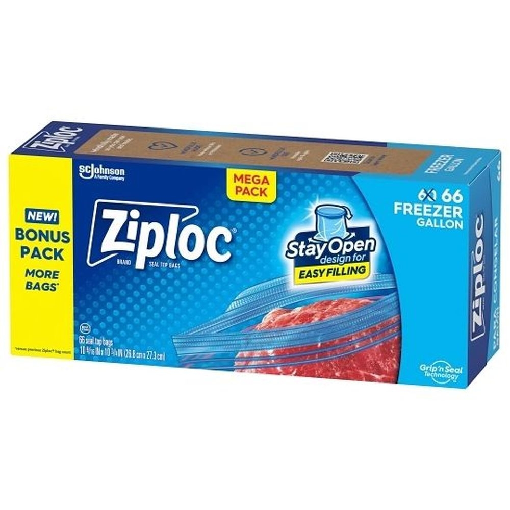 Ziploc Mega Freezer Bag, 66 Count -- 9 Per Case