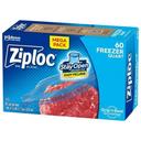 Ziploc Mega Quart Freezer Bag, 60 count -- 9 per case