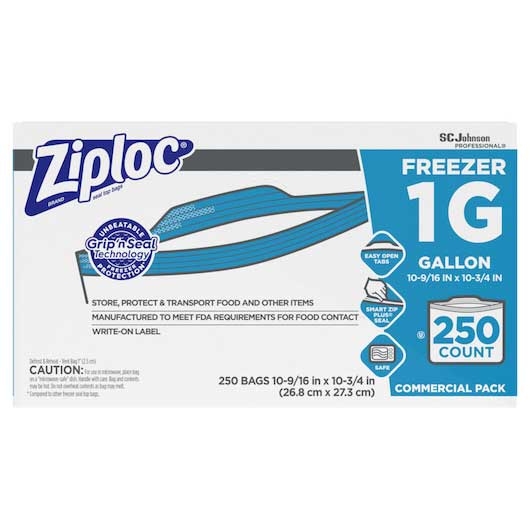 Ziploc Easy To Open Gallon Storage Bag -- 250 per case.