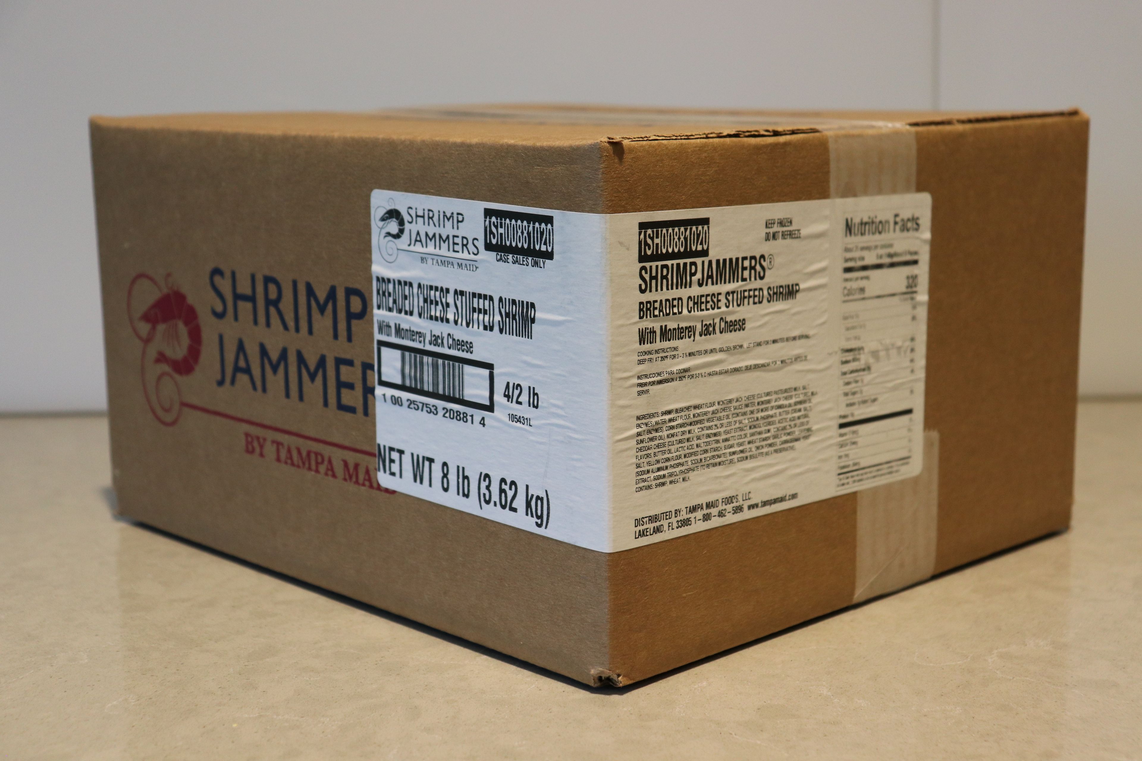 Tampa Maid Monterey Jack Cheese Shrimp Jammer, 16/18, 2 Pound -- 4 Per Case