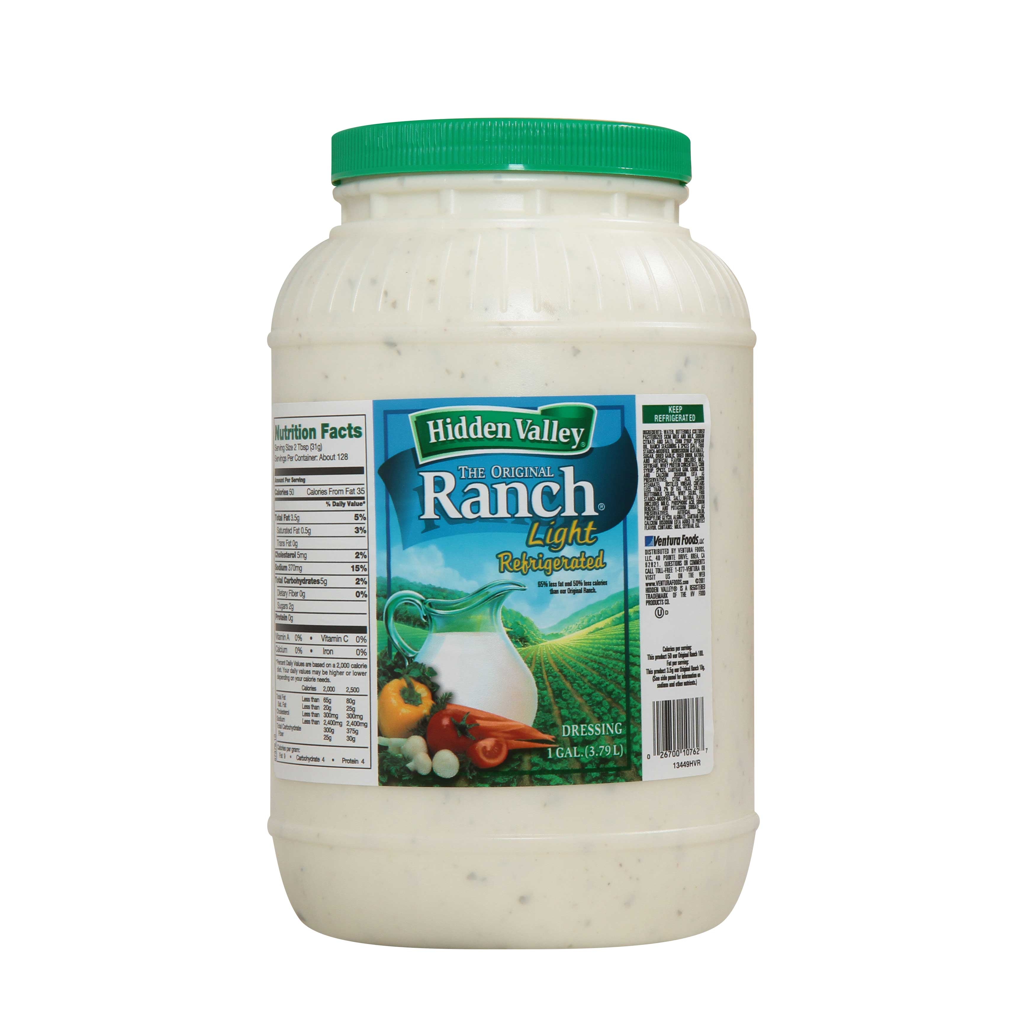 Hidden Valley Light Original Ranch Dressing, 1 Gallon -- 4 Per Case