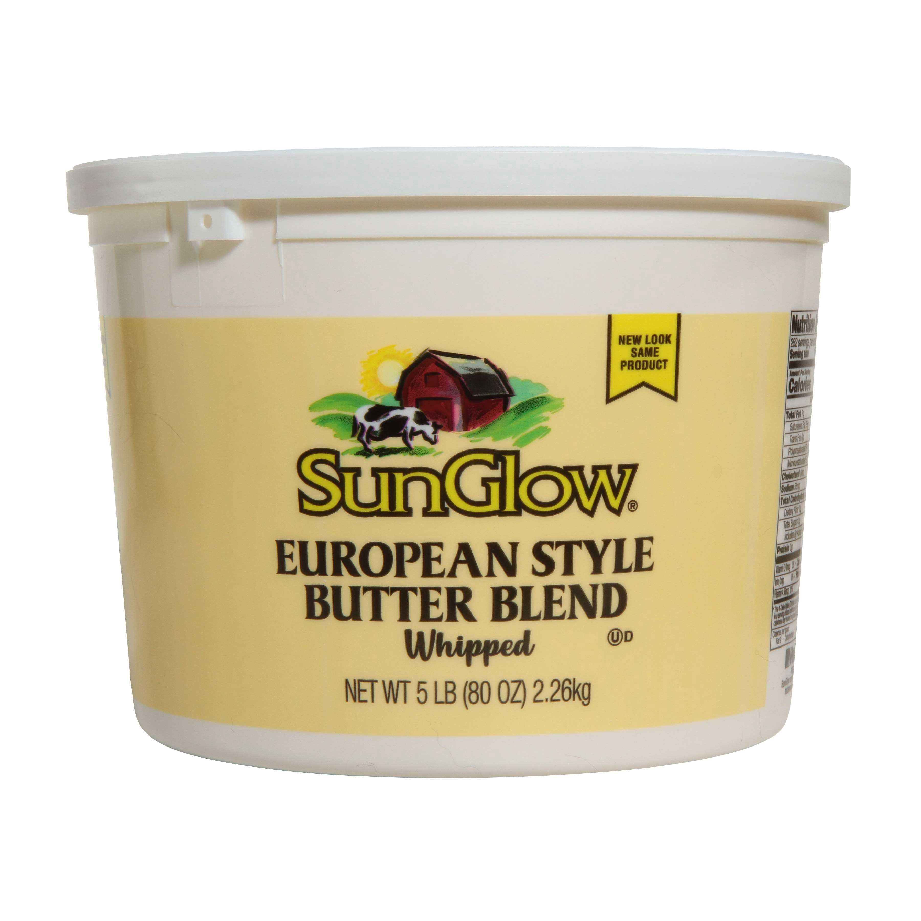 Sunglow European Style Whipped Butter Blend, 5 Pound -- 4 Per Case