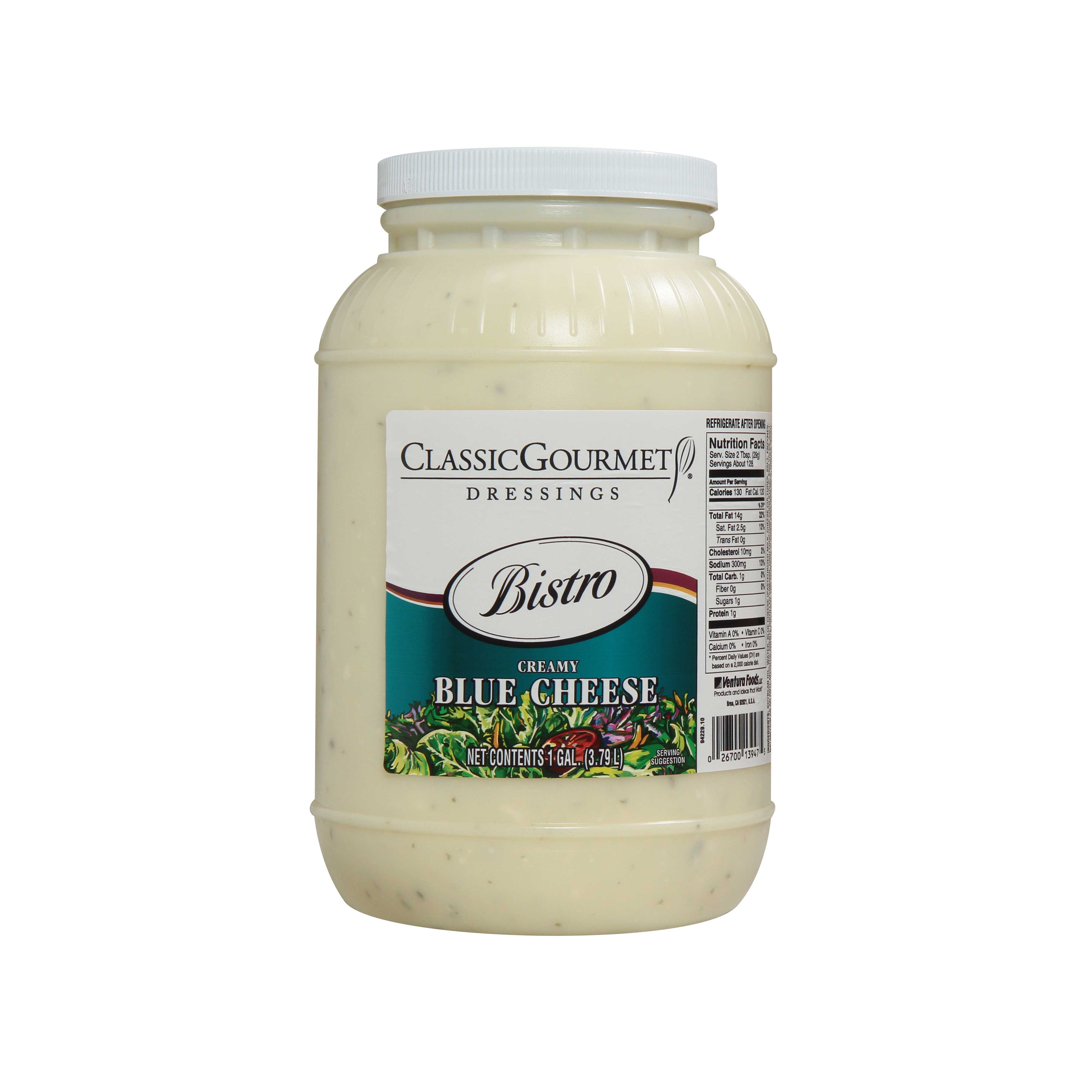 Classic Gourmet Bistro Creamy Blue Cheese Salad Dressing, 4 Gallon