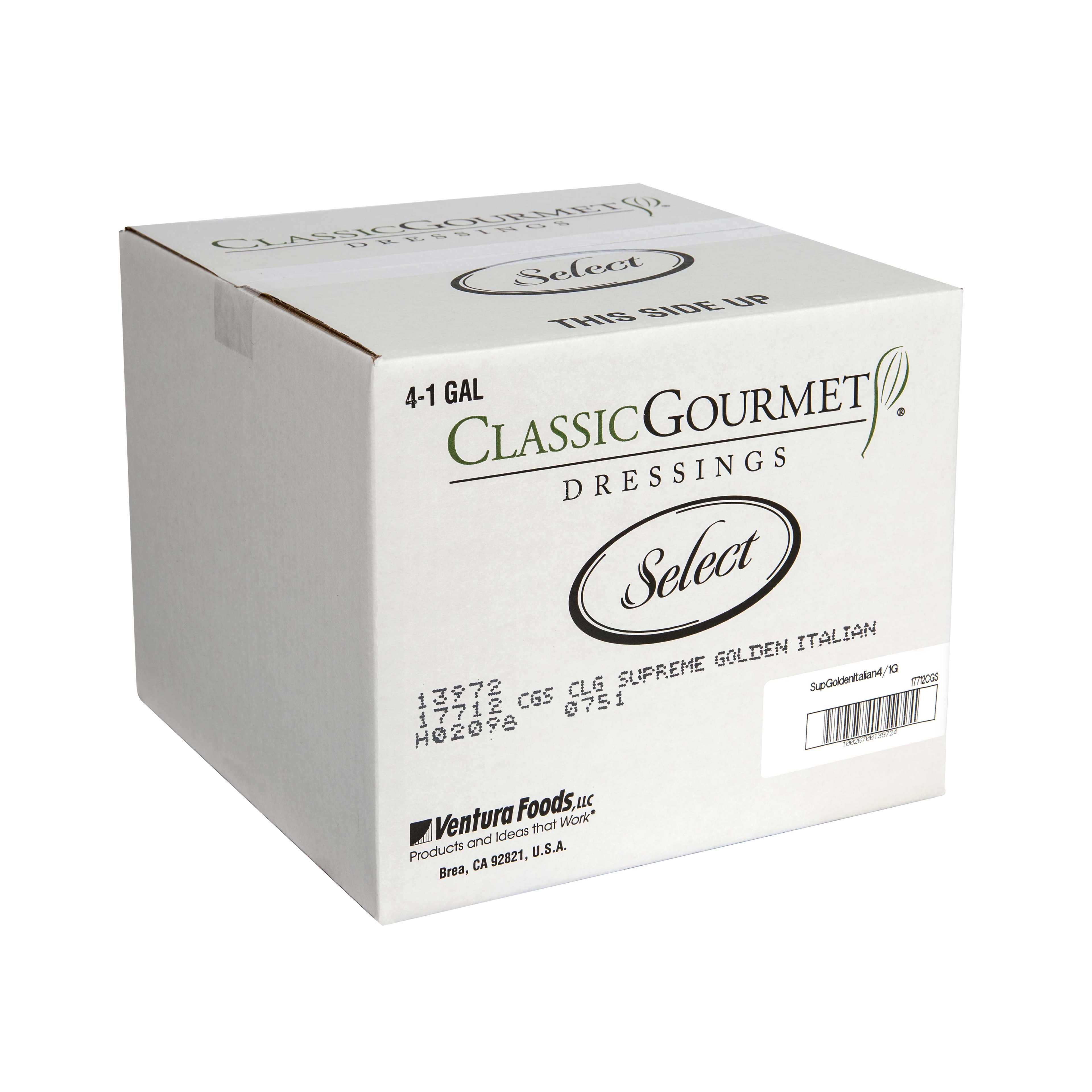 Classic Gourmet Select Supreme Golden Italian Salad Dressing, 4 Gallon
