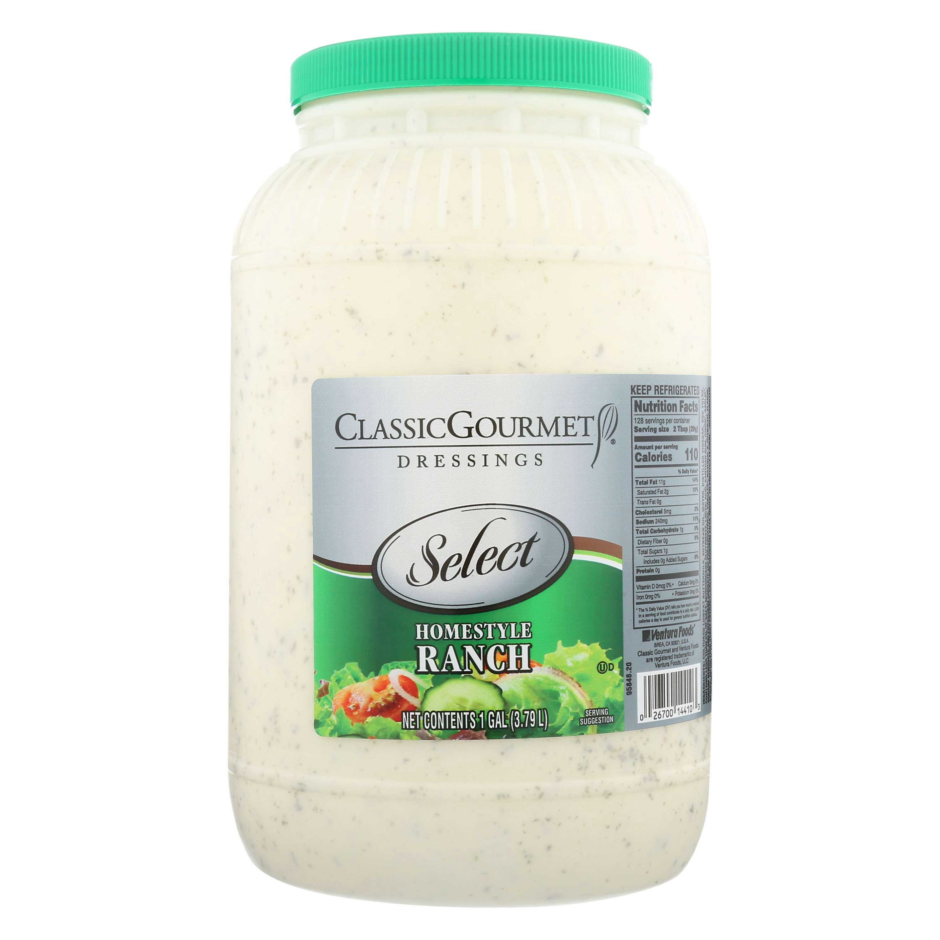 Classic Gourmet Homestyle Ranch Dressing, 1 Gallon -- 4 Per Case