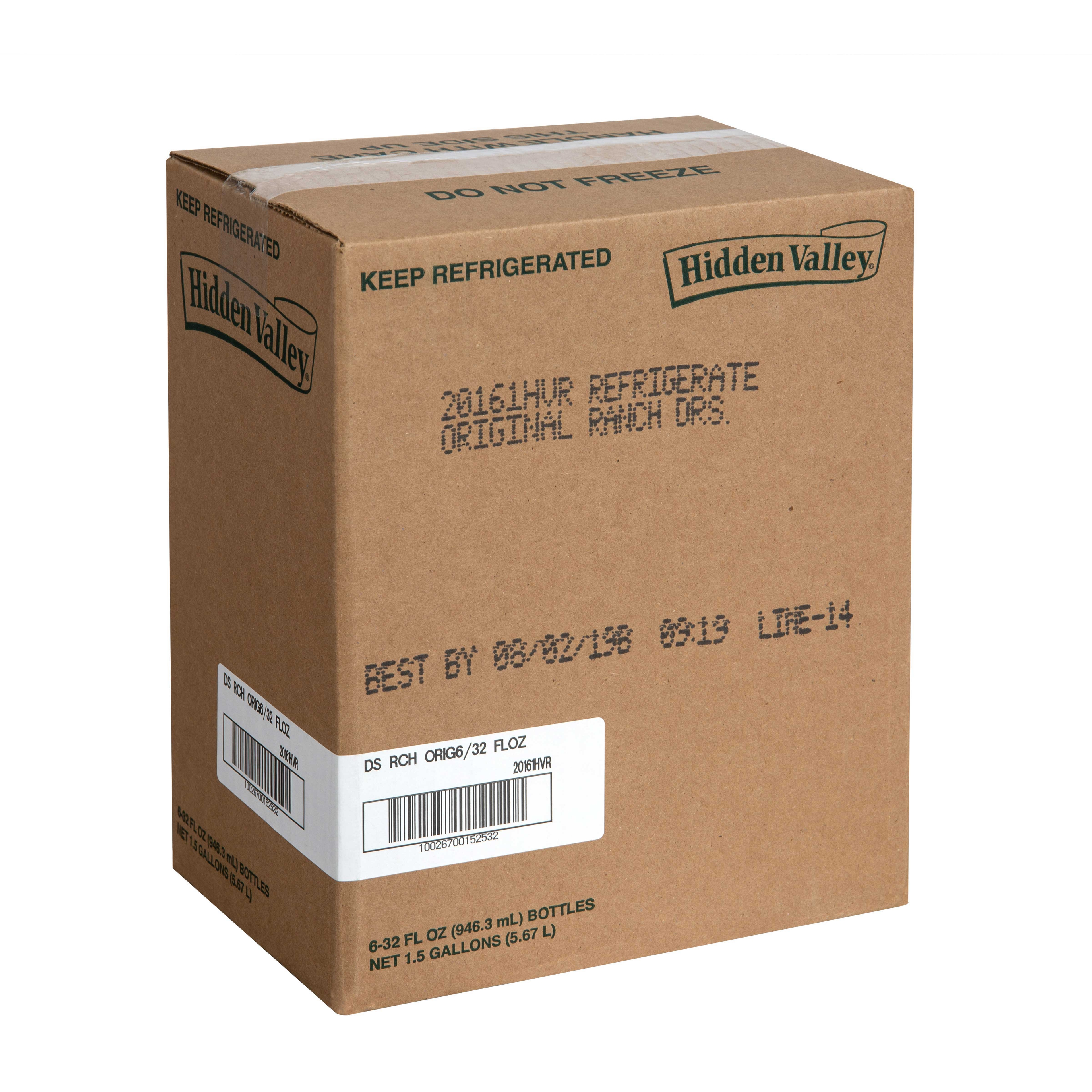 Hidden Valley Original Ranch Dressing, 32 Ounce Pour Bottle -- 6 Per Case