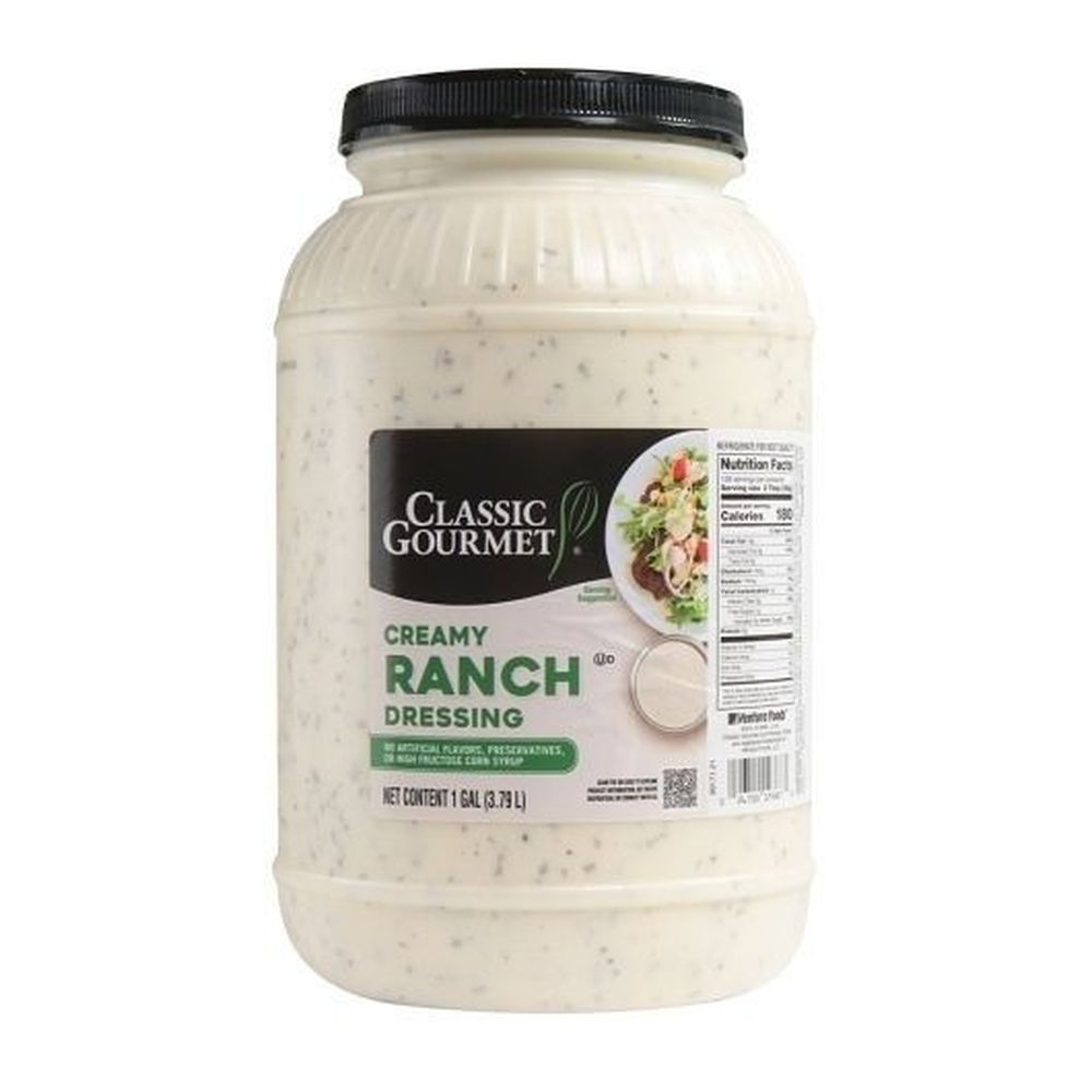 Classic Gourmet Creamy Ranch Dressing, Bulk, 1 Gallon -- 2 Per Case