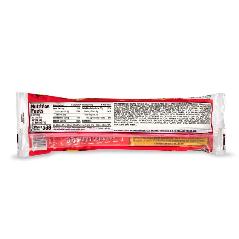 Don Miguel Spicy Red Hot Beef and Bean Burrito, 12 Ounce -- 12 per case