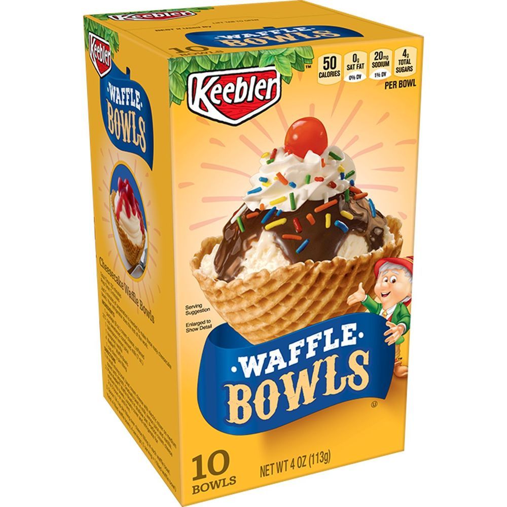 Keebler Waffle Bowls, 4 Ounce -- 6 Per Case