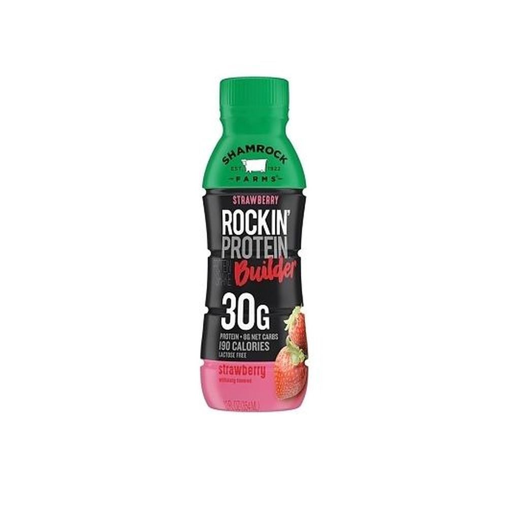 Shamrock Farms Builder Rockin Protein Strawberry, 12 Fluid Ounce -- 12 Per Case