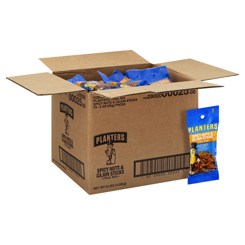 Planters Trail Mix Snack Nuts Cajun, 2 Ounce -- 72 per case.