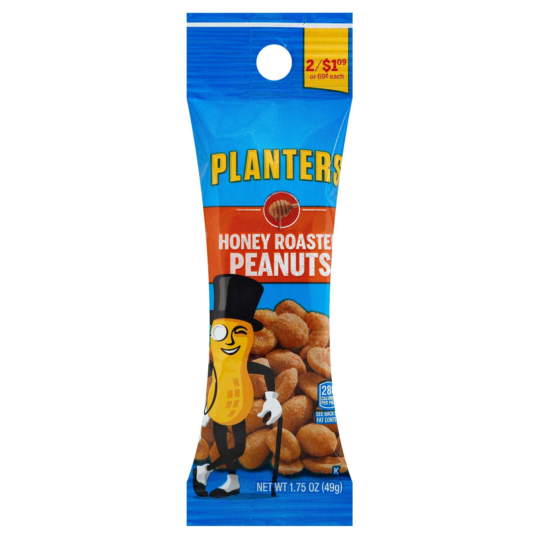 Planters Honey Roasted Peanuts, 1.75 Ounce -- 108 per case.