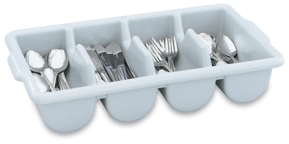 Vollrath Gray Cutlery Box, 21 3/8 X 11 9/16 X 4 Inch -- 6 Per Case