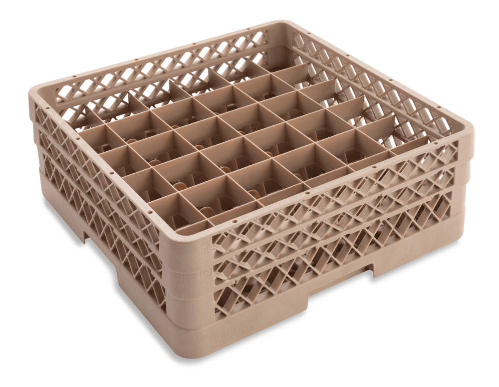 Traex Rack Master Beige 36 Compartment Glass Rack With Two Extenders, 7 1/8 X 19 3/4 X 19 3/4 Inch -- 2 Per Case