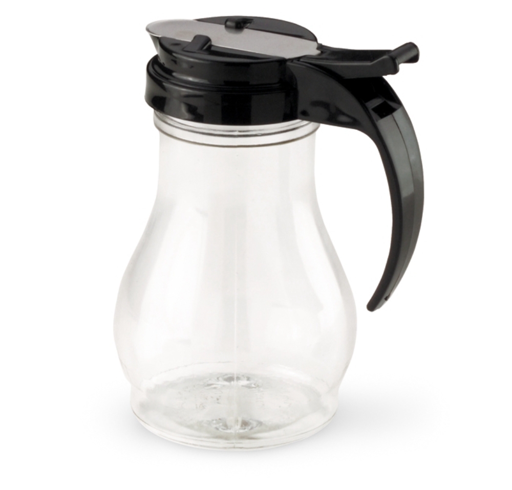 Vollrath Plastic Black Top Syrup Server, 10 Ounce -- 12 Per Case