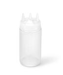 Traex Tri Tip Wide Mouth Squeeze Dispenser - Clear Bottle and Green Cap, 16 Ounce -- 12 per case.