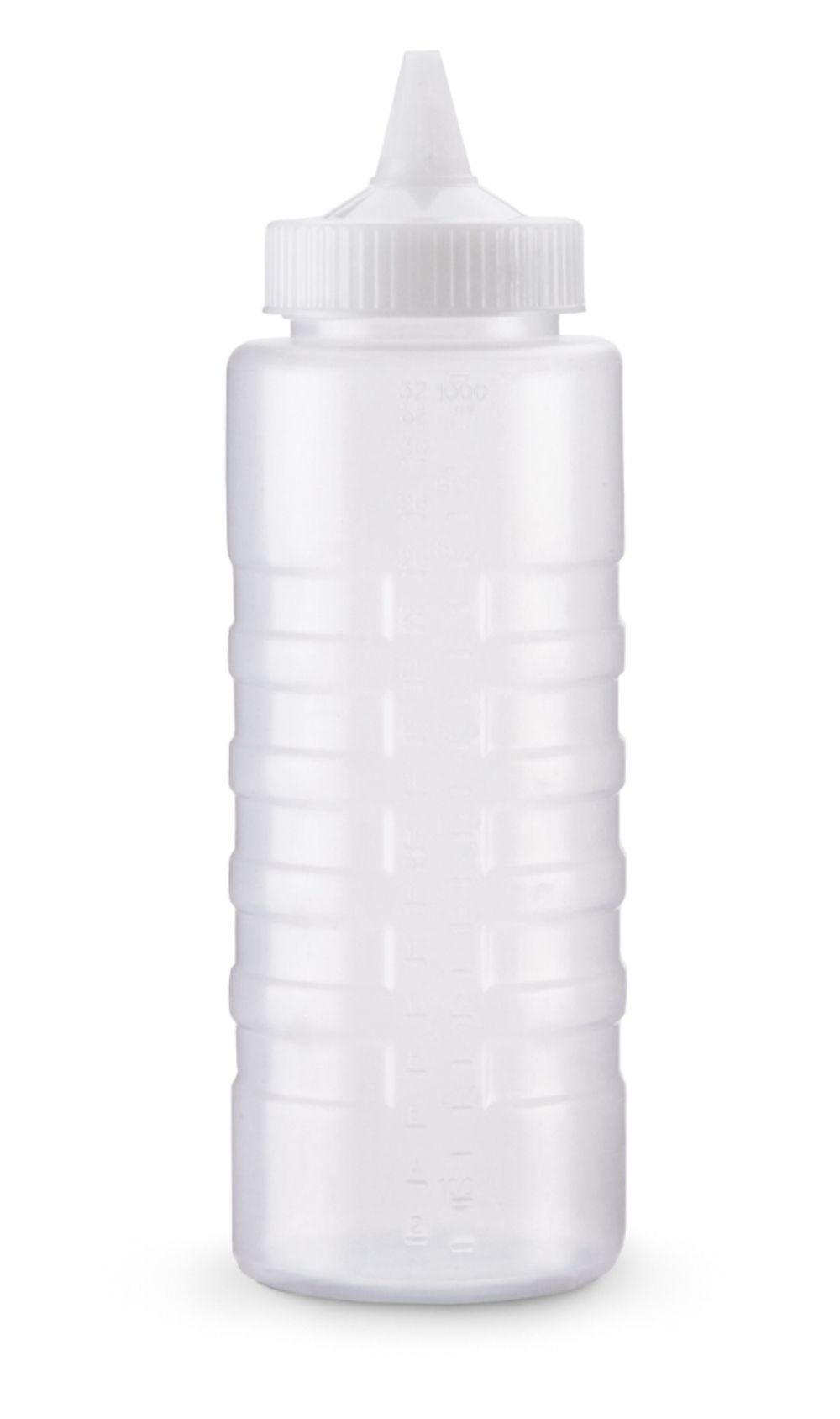 Vollrath Traex Clear Close Cap Squeeze Dispenser, 32 Ounce -- 12 Per Case