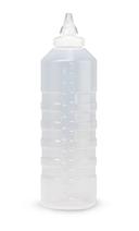 Traex Clear Squeeze Bottle Dispenser with Closeable Cap, 24 Ounce -- 12 per case.
