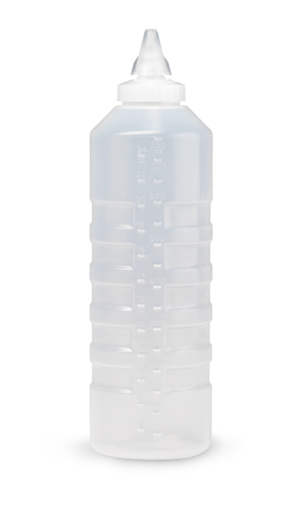 Traex Clear Squeeze Bottle Dispenser with Closeable Cap, 24 Ounce -- 12 per case.