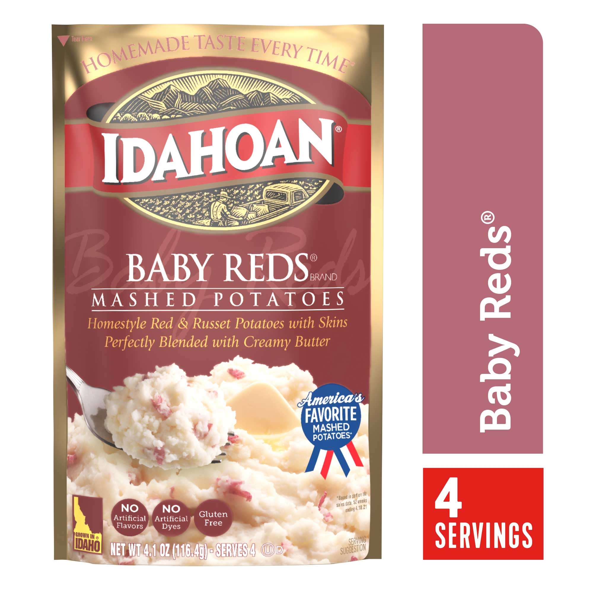 Idahoan Baby Reds Mashed Potatoes, 4.1 Ounce -- 10 Per Case