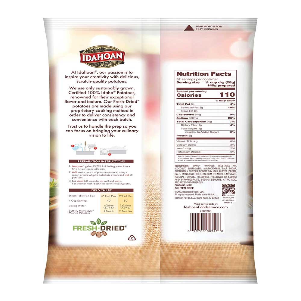 Idahoan Buttery Homestyle Potatoes, 32 Ounce -- 8 Per Case