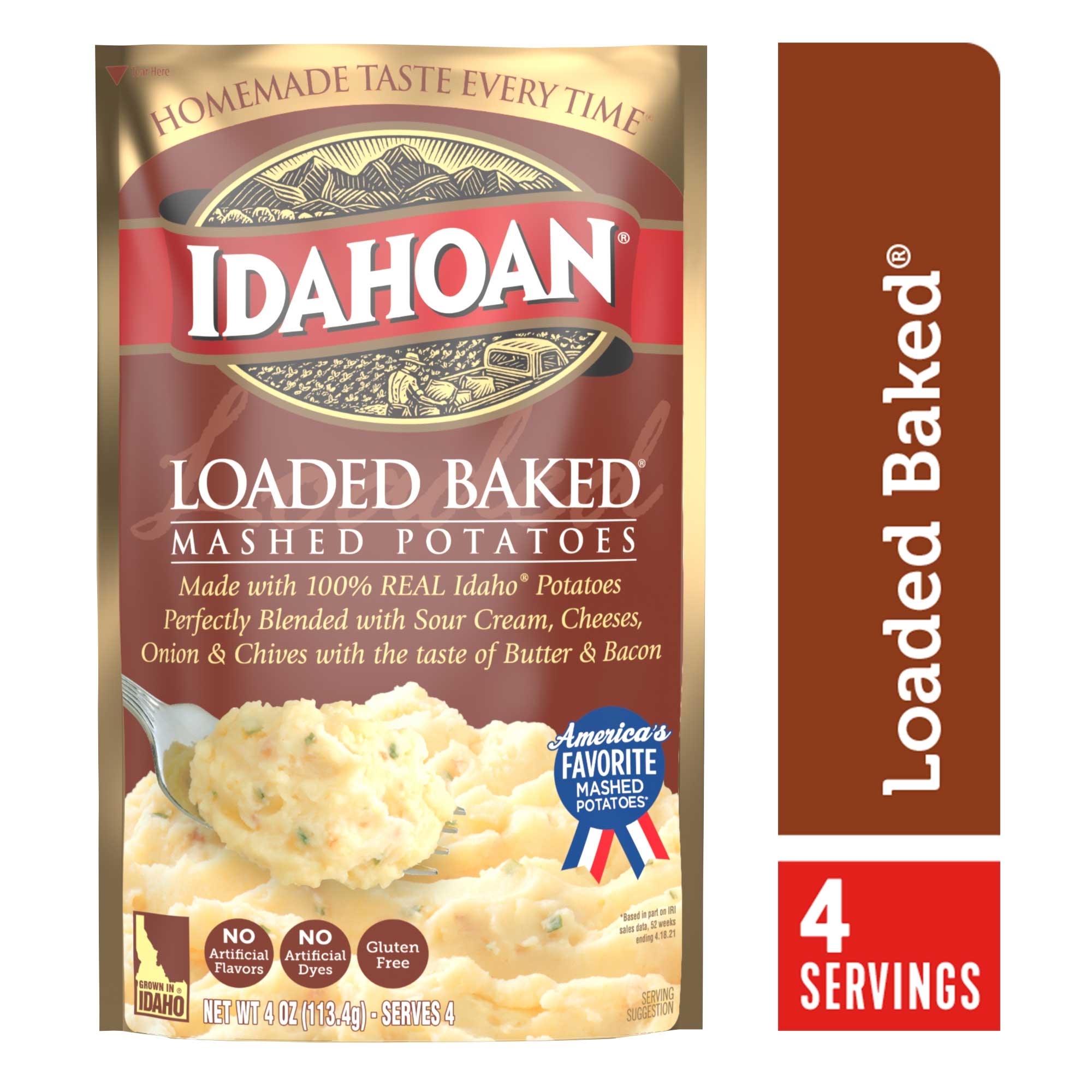 Idahoan Loaded Baked Mashed Potatoes, 4 Ounce -- 12 Per Case