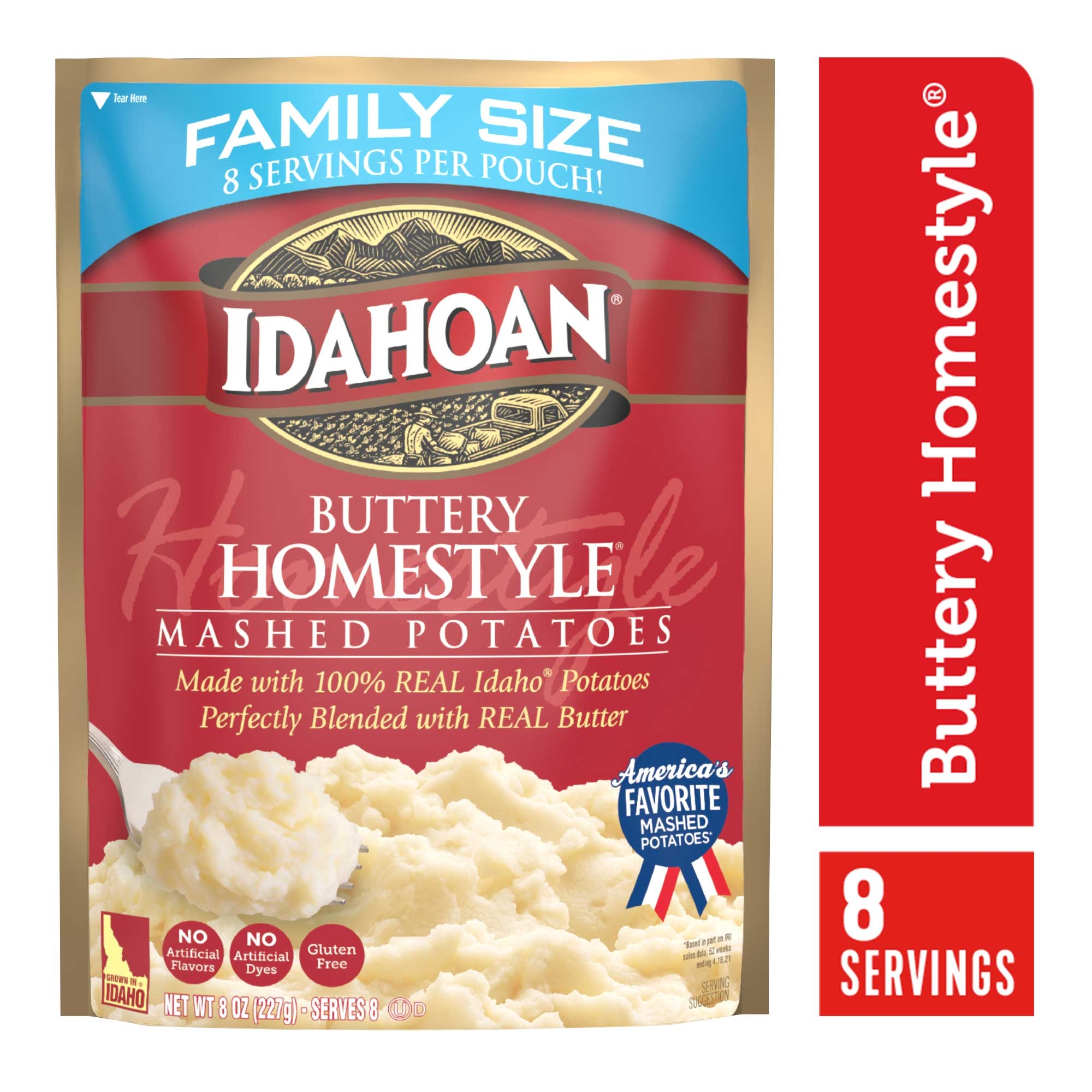 Idahoan Foods Buttery Homestyle Mashed Potatoes, 8 Ounce -- 8 Per Case