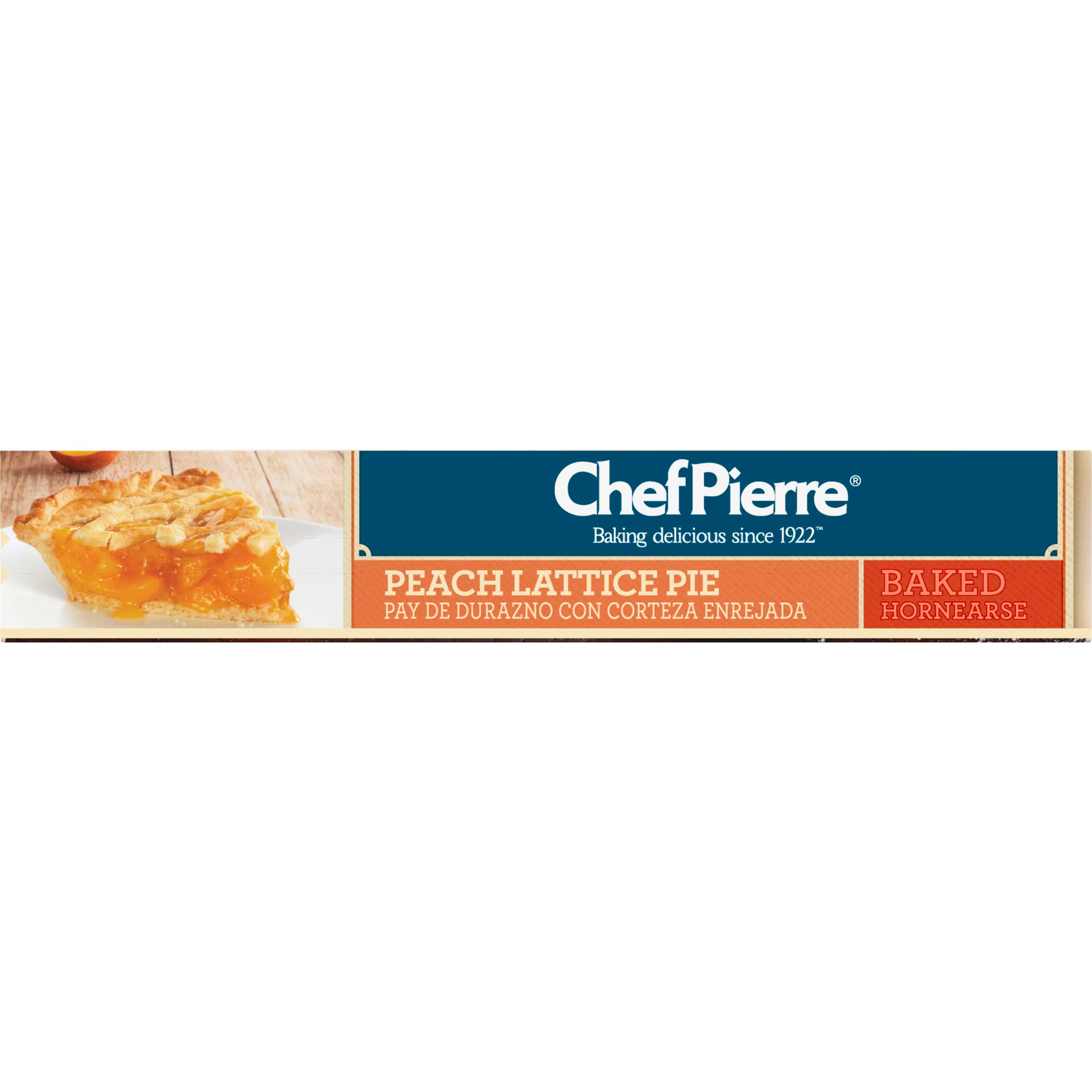 Sara Lee Chef Pierre Pre Baked Peach Lattice Crust Pie, 10 inch -- 6 per case.