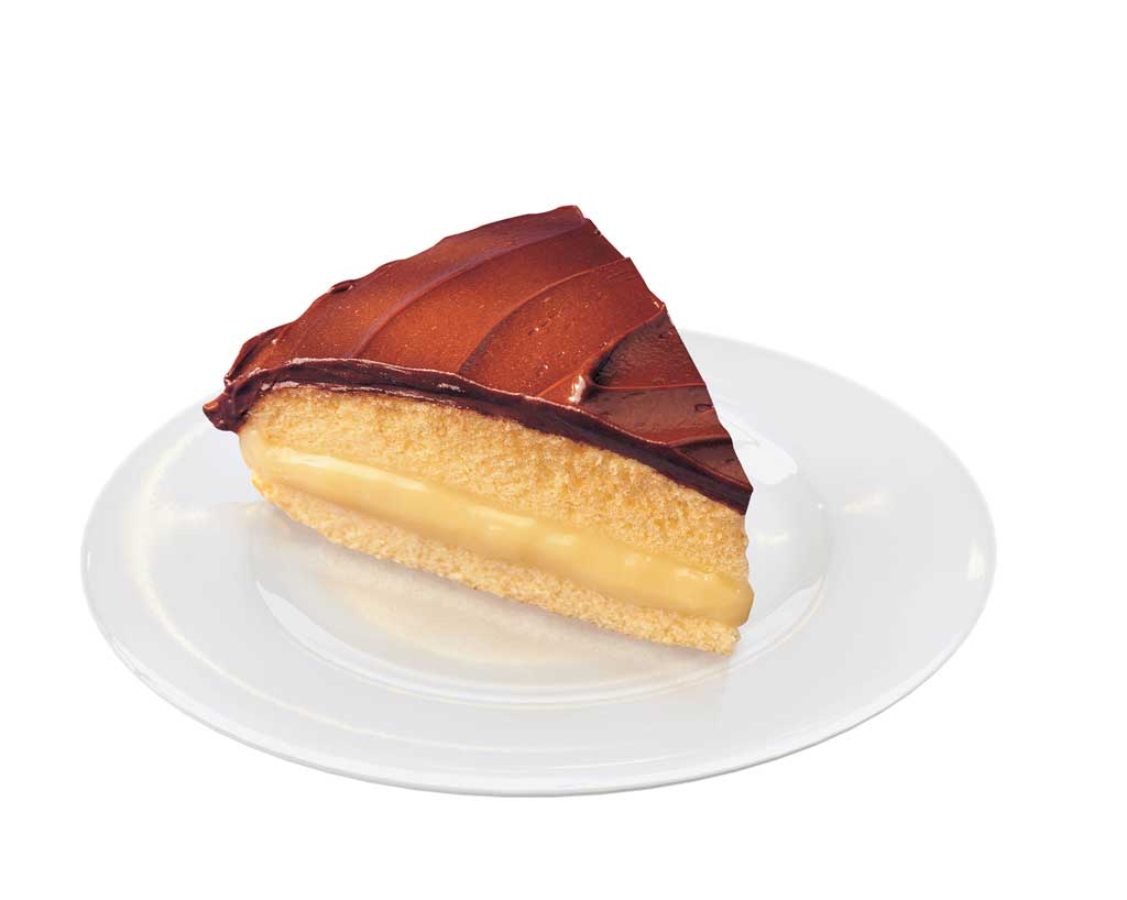 Sara Lee Chef Pierre Traditional Boston Cream Pie, 10 inch -- 6 per case.