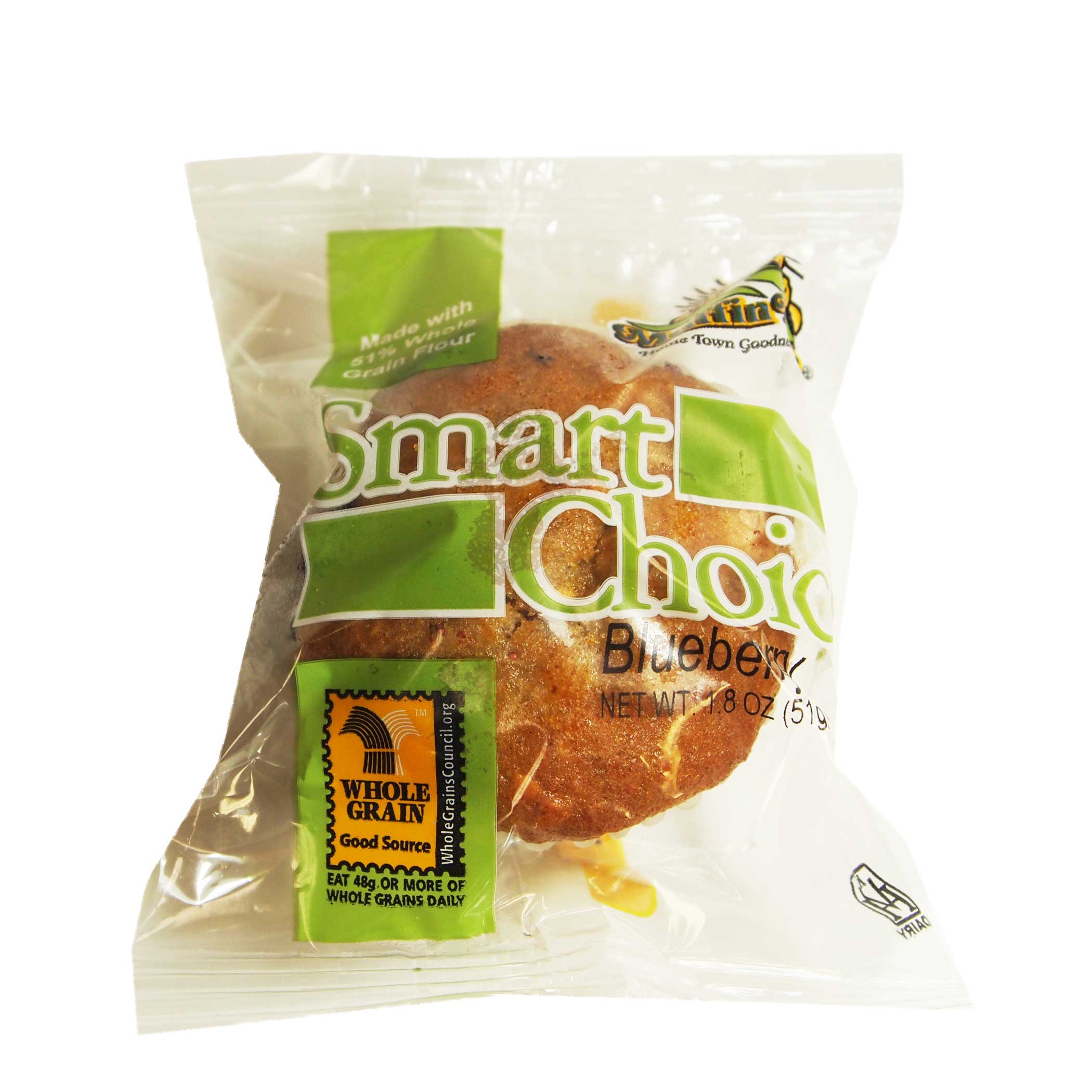 Smart Choice Blueberry Muffins, 1.8 Ounce -- 72 per case.