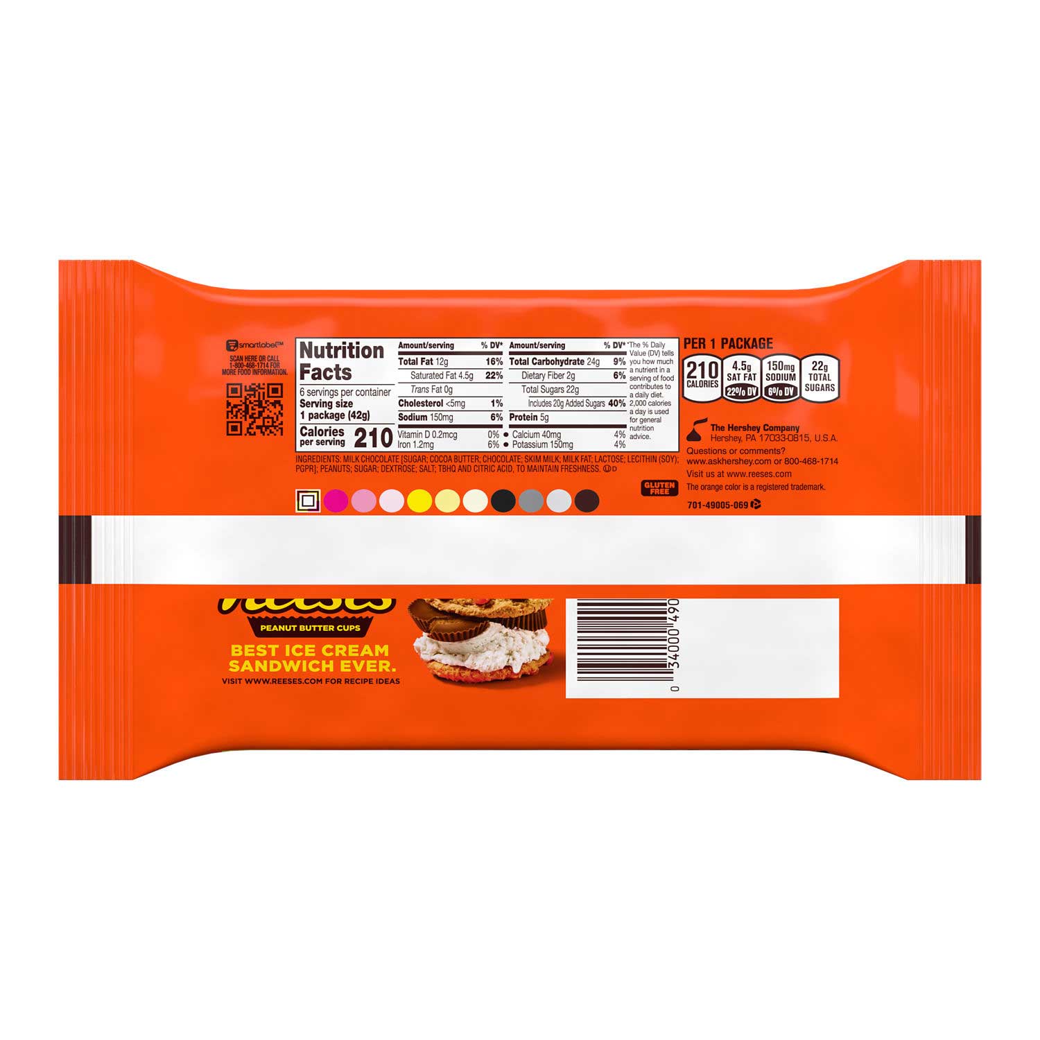 Reeses Milk Chocolate Peanut Butter Cup, 9 Ounce -- 24 per case