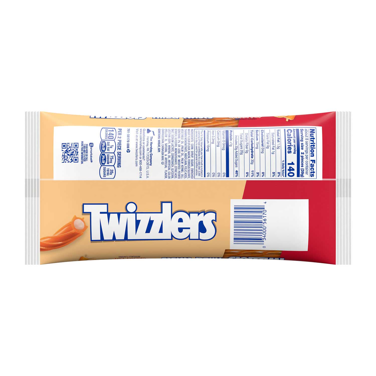 Twizzlers Orange Creme Filled Pop Candy, 11 Ounce -- 12 per case
