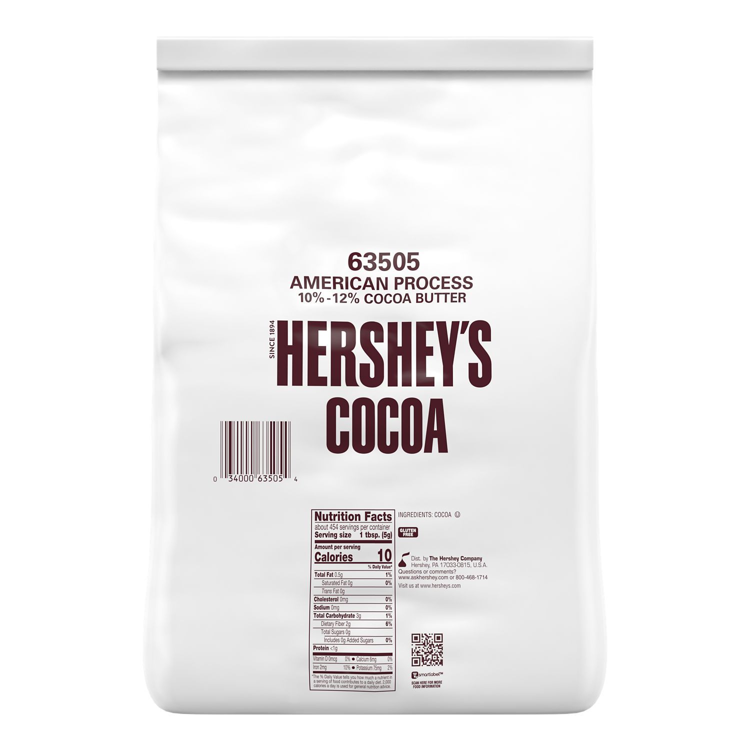 Hershey's American Process 10, 12 Percent Cocoa Powder, 5 Pound -- 6 Per Case