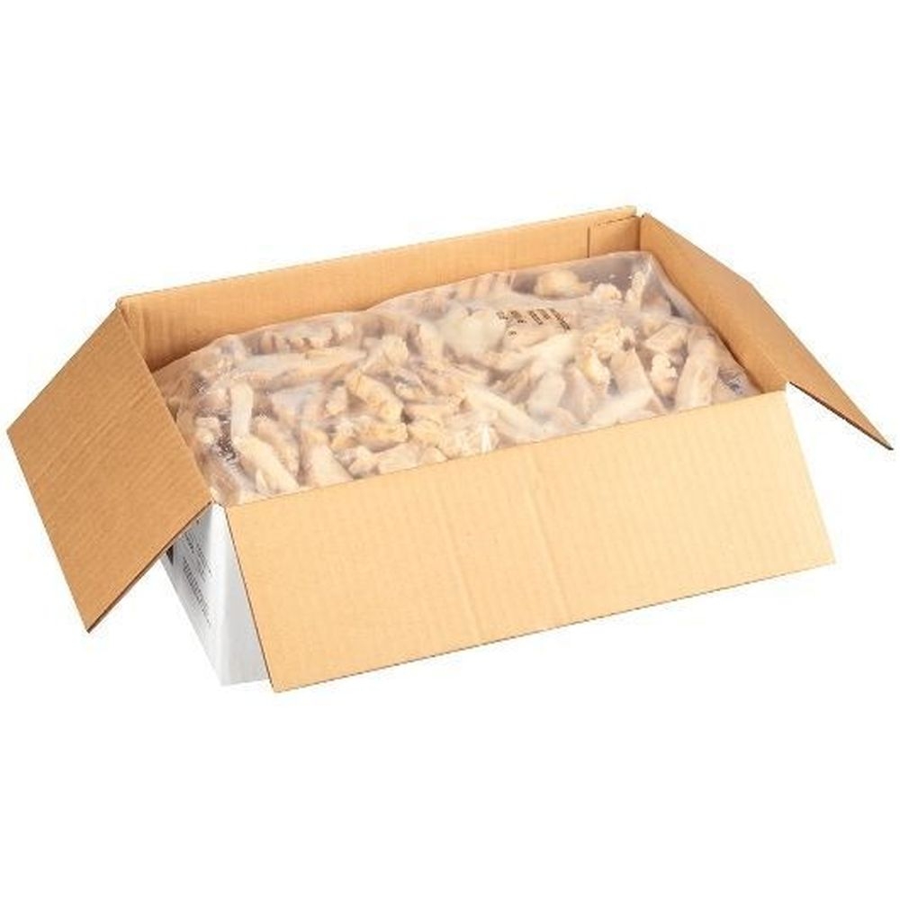 John Soules Foods Fully Cooked Flame Broiled Seasoned Boneless Skinless Chicken Breast Strips with Rib Meat, 5 Pound -- 2 per case