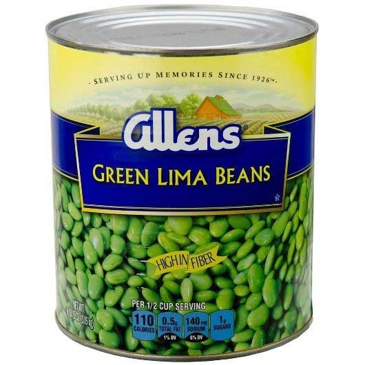 Allens Medium Green Lima Beans, 111 Ounce Can -- 6 per case
