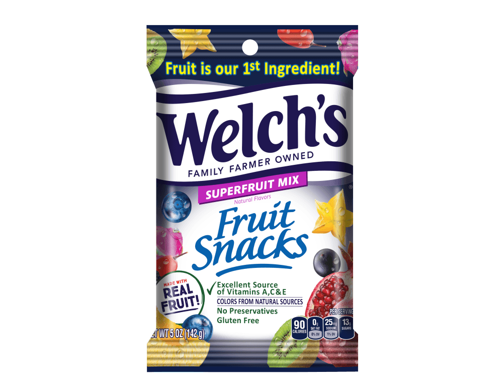 Welchs Super Fruit Snack Mix, 5 Ounce -- 12 per case.